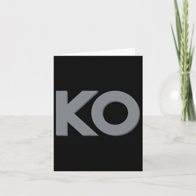 Ko Funny Knock Out Boxing Wrestling Men Women Humo Card (Front)