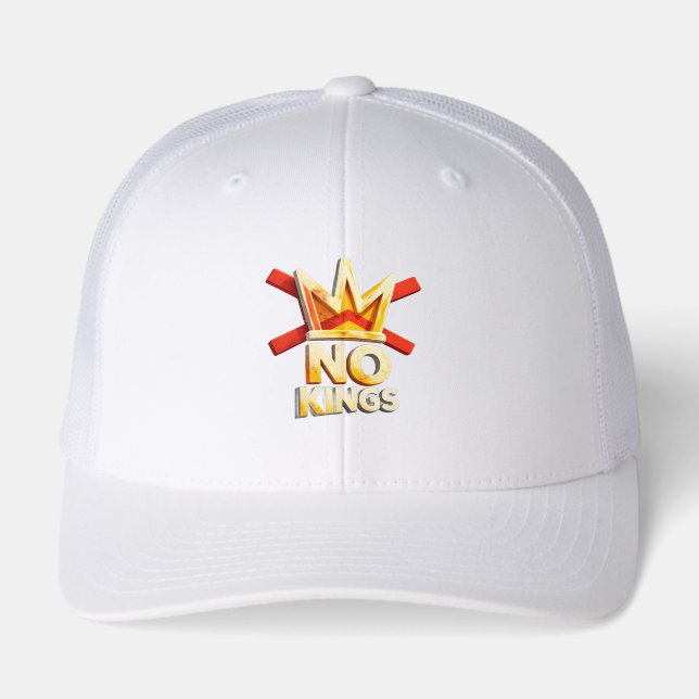 KO Kings Crown Logo White Snapback Hat – Premium S (Front)