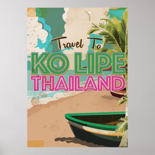 Ko Lipe Thailand Vintage vacation Poster (Front)