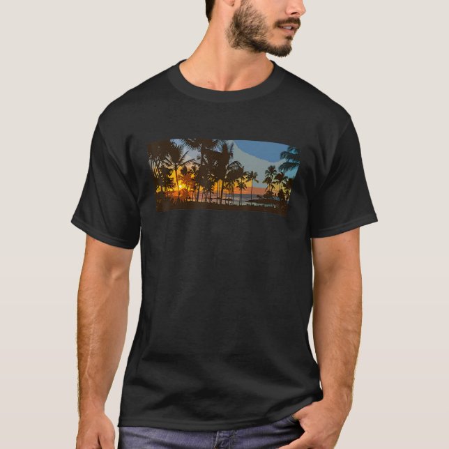 Ko Olina Sunset Hawaiian Sunset Hawaii beach T-Shirt (Front)