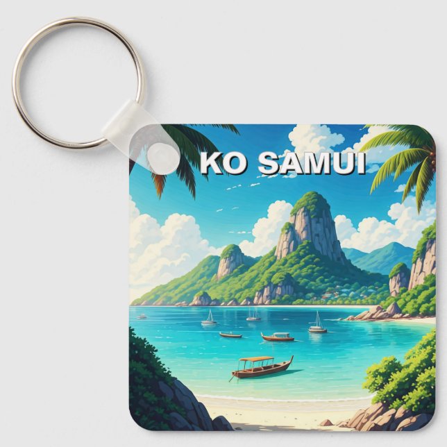 Ko Samui Thailand Keychain (Front)