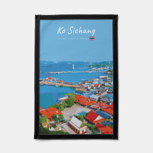 Ko Sichang, Thailand - Vibrant Harbor View Pennant