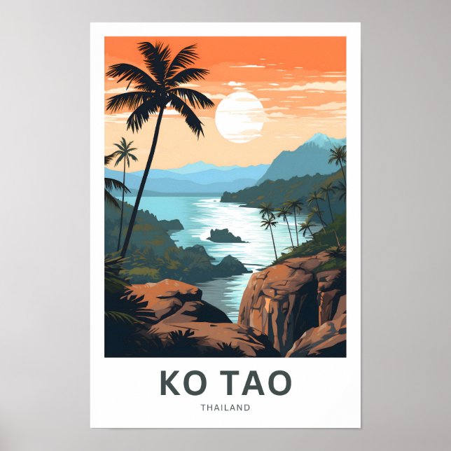 Ko Tao Thailand Travel Print (Front)