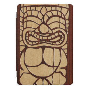 Koa Wood Tiki Ailani Surfboard FauxWood iPad Cover