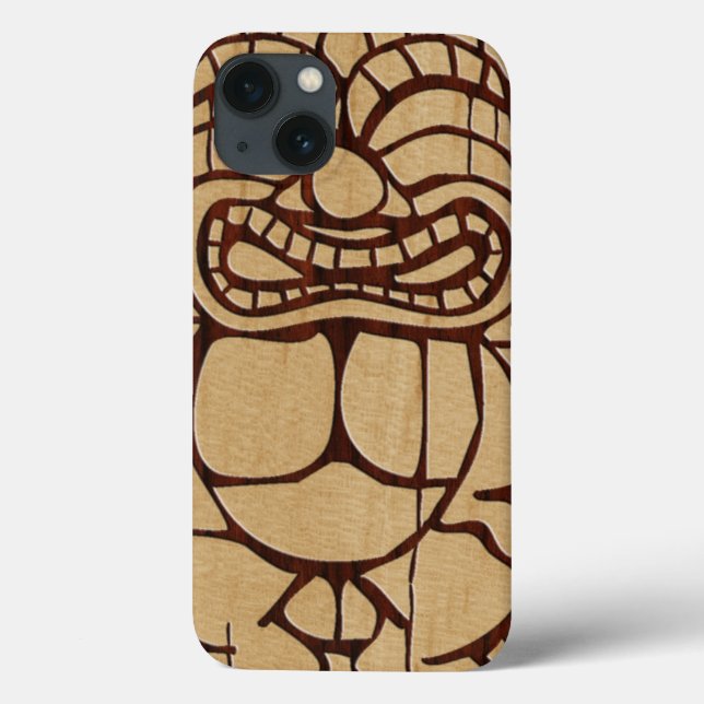 Koa Wood Tiki Ailani Surfboard iPad Air Case (Back)