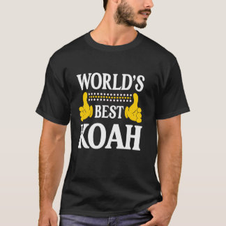 Koah Personal Name Funny First Name World's Best K T-Shirt