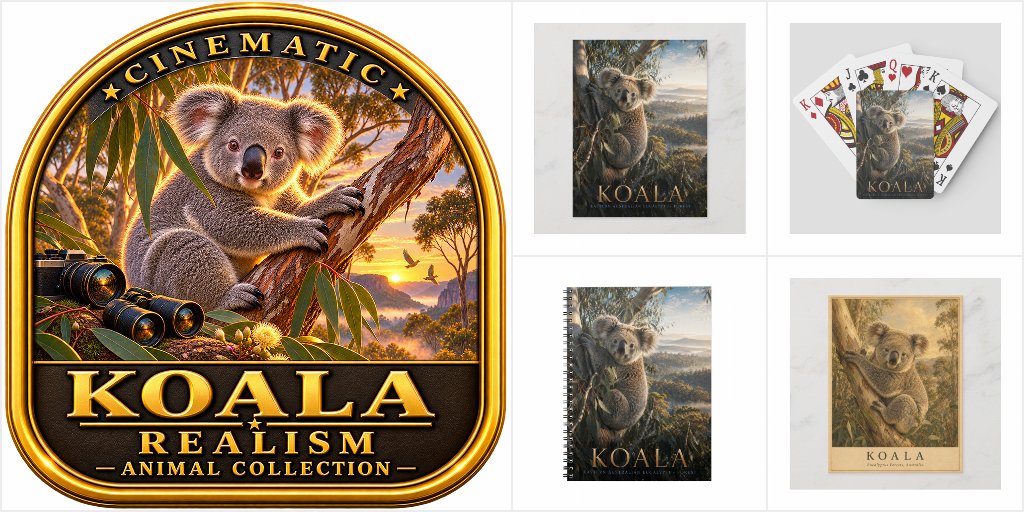 Koala Eucalyptus Forest ANIMALS wildlife postcard