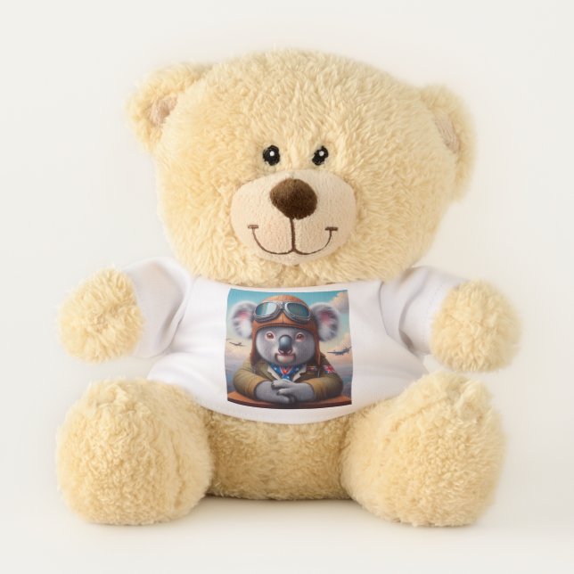 Koala Airplane Pilot Teddy Bear (Front)