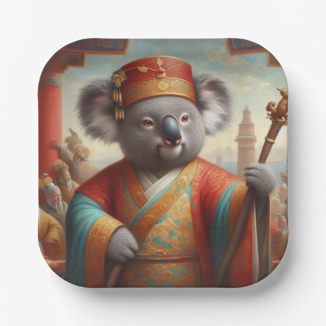 Koala Ancient China Paper Plates (Front)