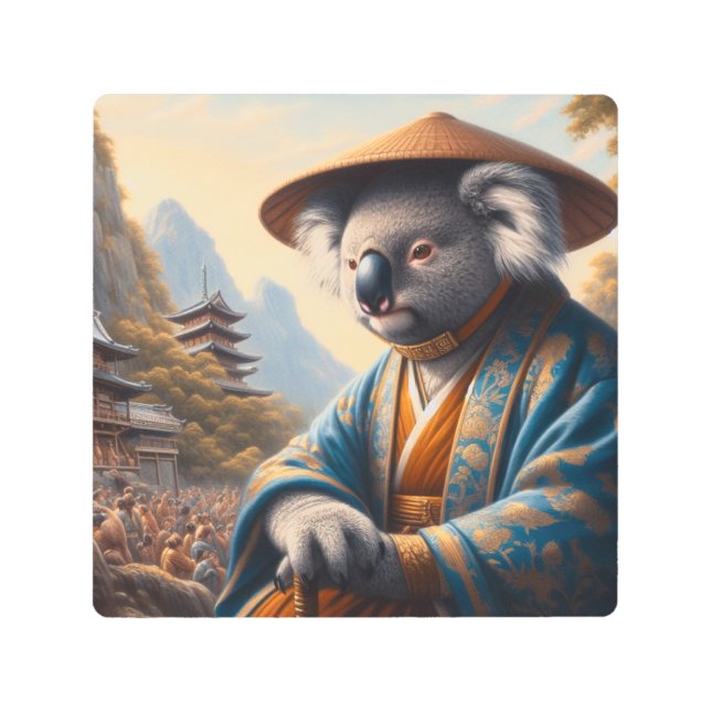 Koala Ancient Japan Metal Print (Front)