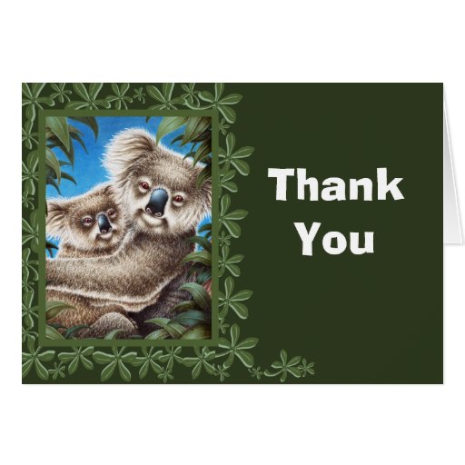 Koala and Baby Thank You Note Card | Zazzle