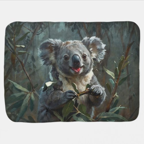 Koala and Eucalypts Baby Blanket