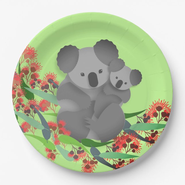 Koala and Joey Paper Plates (Front)