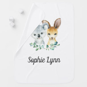 Koala and Kangaroo Baby Blanket