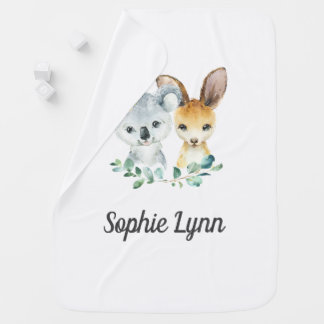 Koala and Kangaroo Baby Blanket