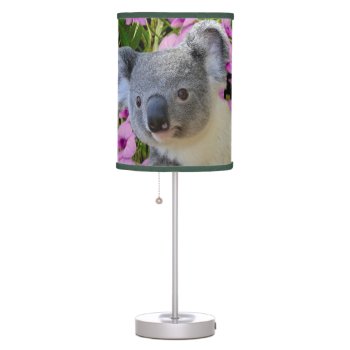 Koala And Orchids Table Lamp by ErikaKai at Zazzle