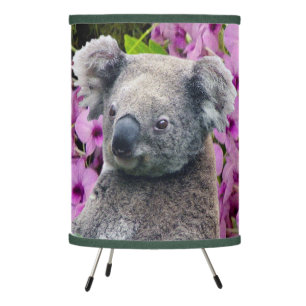 Koala and Orchids Tripod Lamp