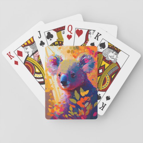 Koala Animal Portrait Painting Wildlife Outdoors  Poker Cards