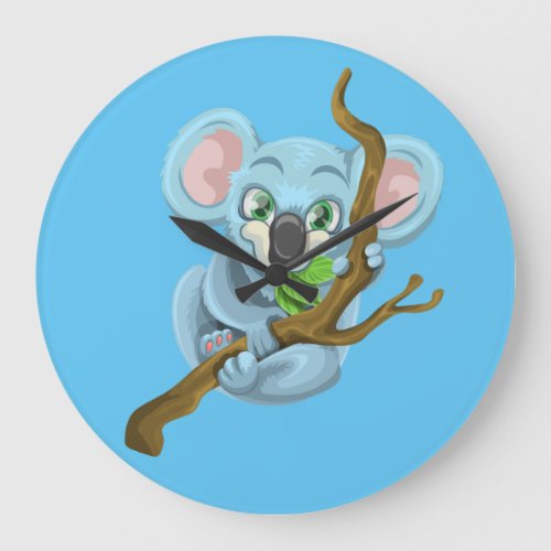 koala_animal_wood_australia large clock