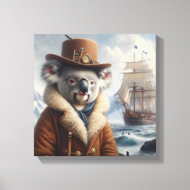 Koala Arctic Explorer Canvas Print (Front)