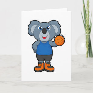 Koala as Basketball player with Basketball Card