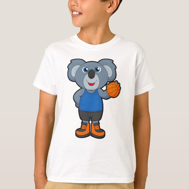 Koala as Basketball player with Basketball T-Shirt (Front)