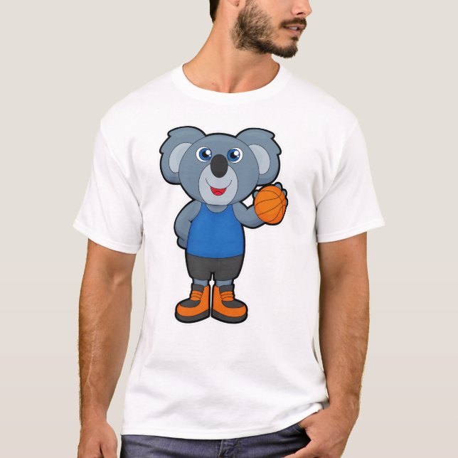 Koala as Basketball player with Basketball T-Shirt (Front)