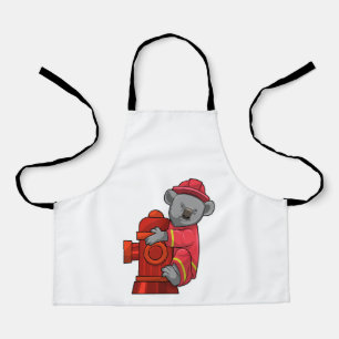 Koala as Firefighter with Fire hydrant Apron