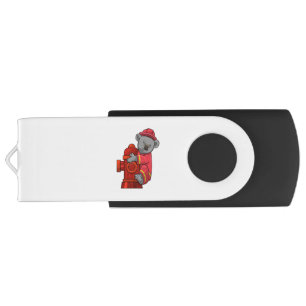 Koala as Firefighter with Fire hydrant Flash Drive