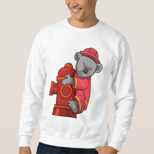 Koala as Firefighter with Fire hydrant Sweatshirt