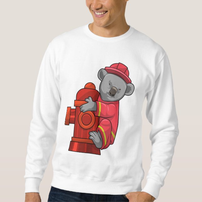 Koala as Firefighter with Fire hydrant Sweatshirt (Front)