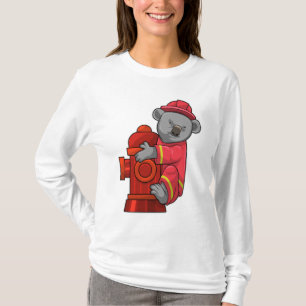 Koala as Firefighter with Fire hydrant T-Shirt