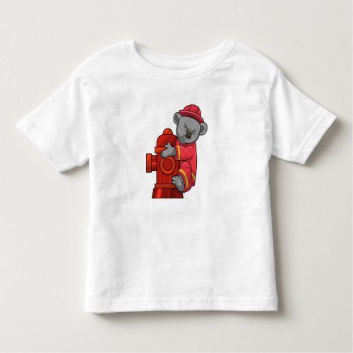 Koala as Firefighter with Fire hydrant Toddler T_shirt