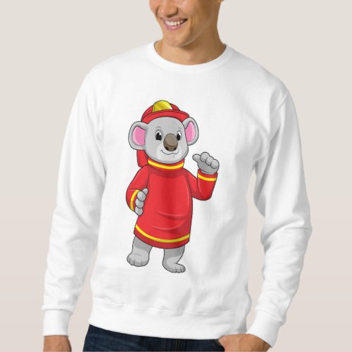 Koala as Firefighter with Helmet Sweatshirt