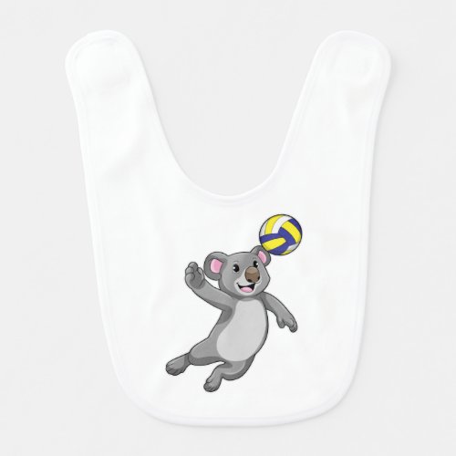 Koala as Volleyball player with Volleyball Baby Bib