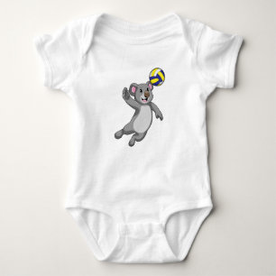 Koala as Volleyball player with Volleyball Baby Bodysuit