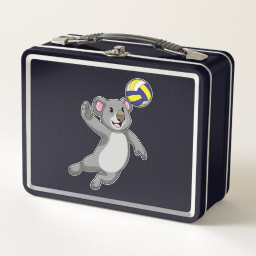 Koala as Volleyball player with Volleyball Metal Lunch Box