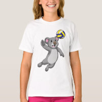 Koala as Volleyball player with Volleyball