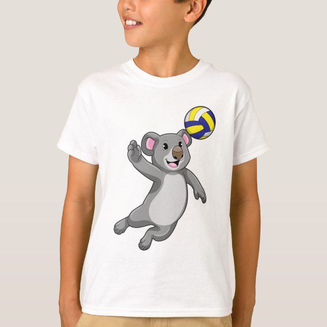 Koala as Volleyball player with Volleyball T-Shirt (Front)