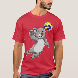 Koala as Volleyball player with Volleyball T-Shirt