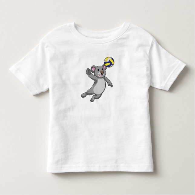 Koala as Volleyball player with Volleyball Toddler T-shirt (Front)