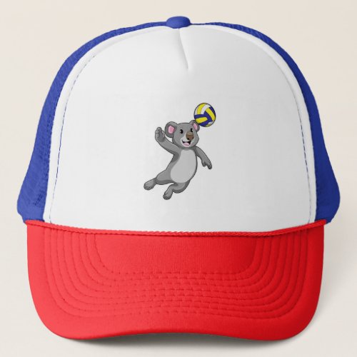 Koala as Volleyball player with Volleyball Trucker Hat