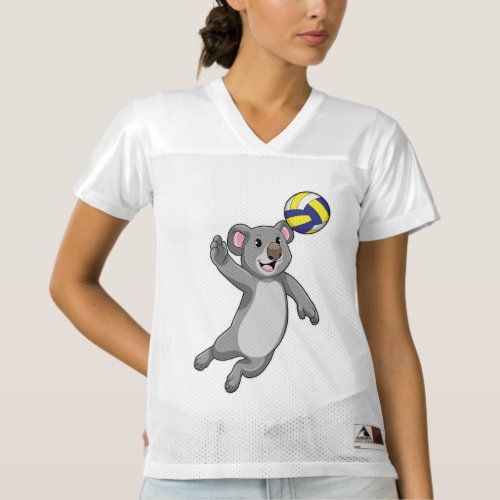 Koala as Volleyball player with Volleyball Womens Football Jersey