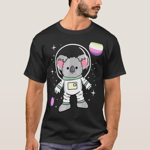 Koala Astronaut Genderfae Pride Lgbtq Pride Month T_Shirt