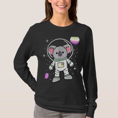 Koala Astronaut Genderfae Pride Lgbtq Pride Month T_Shirt