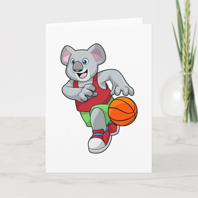 Koala at Basketball Sports Card (Front)
