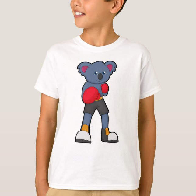 Koala at Boxing with Boxing gloves T-Shirt (Front)