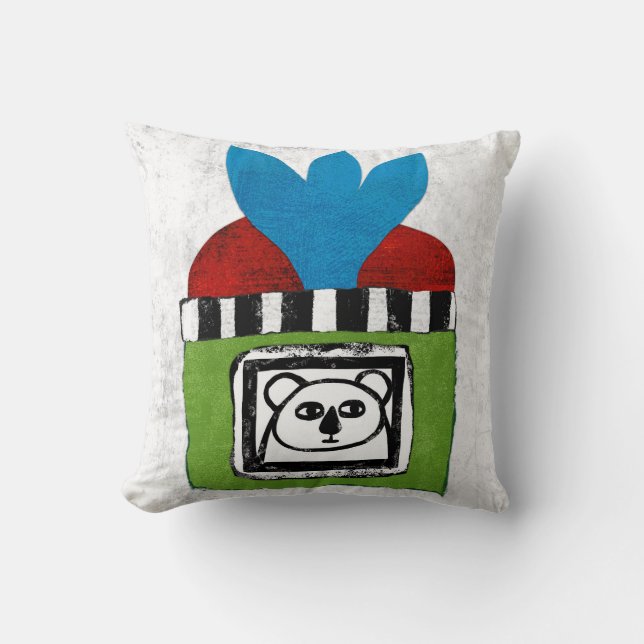 Koala At Home Throw Pillow (Front)