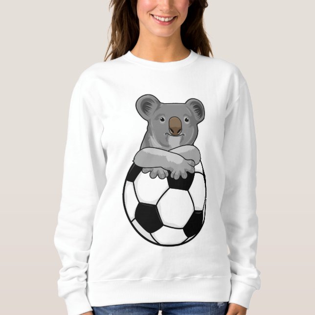 Koala at Soccer Sports Sweatshirt (Front)
