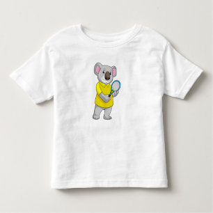 Koala at Tennis with Tennis racket Toddler T-shirt